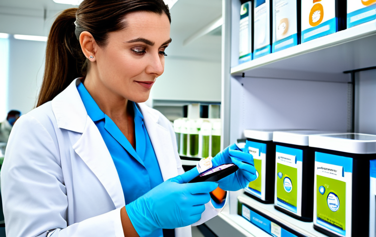 Tracciabilità Certificata (Certified Traceability)**

"A close-up shot of a sophisticated Italian woman in her 30s, elegantly dressed in a fully clothed, modest, professional style, examining a beauty product package with a QR code. The background is a bright, modern cosmetic lab with scientists in lab coats working, safe for work, appropriate content, perfect anatomy, correct proportions, natural pose, well-formed hands, proper finger count, natural body proportions, professional, family-friendly, showcasing the traceability of ingredients, high resolution, detailed textures, focus on the product and the woman's intrigued expression."

**