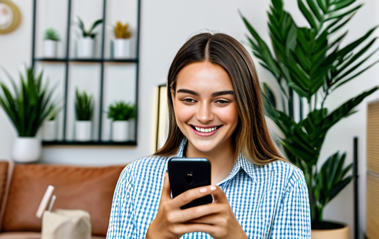 디지털 뷰티 제품의 혁신 - Smart Skincare Device at Home**

"A woman in her late 20s, fully clothed in comfortable loungewear, ...